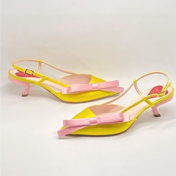Roger Vivier 55mm Virgule Bow satin pumps size 36.5 - Picture 1 of 15